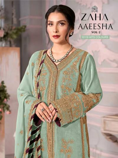 Aaeesha Vol 2 By Zaha Designer Partywear Pakistani Salwar Kameez Collection